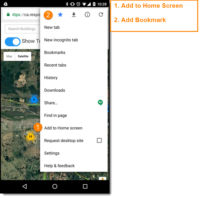 SmartView Shortcuts and Bookmarks (Android)